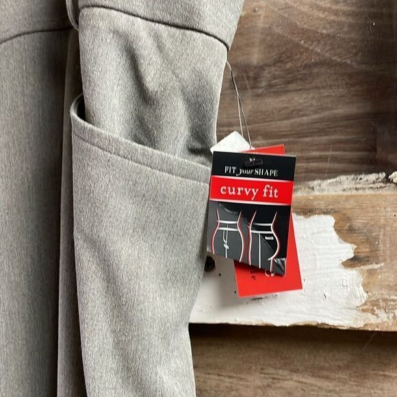 Rafaella Womens Curvey Fit Boot Cut Dress Pants Size 22W Aluminum Gray NWT - Picture 4 of 11